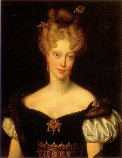 Portret van Caroline de Bourbon (1798–1870), Hertogin van Berry door Charles Rauch